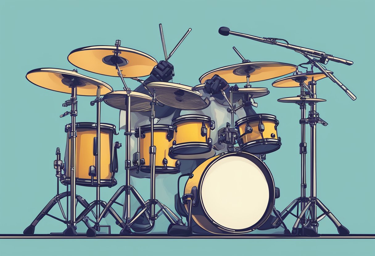 A drummer plays acoustic and digital drums side by side, showcasing the contrast in sound