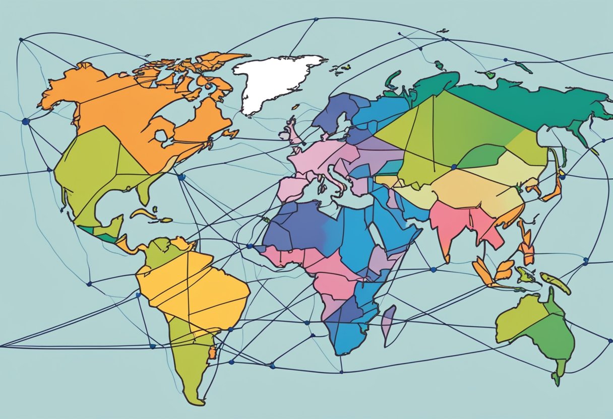 A network of bridges connects BRICS countries, symbolizing global impact and collaboration