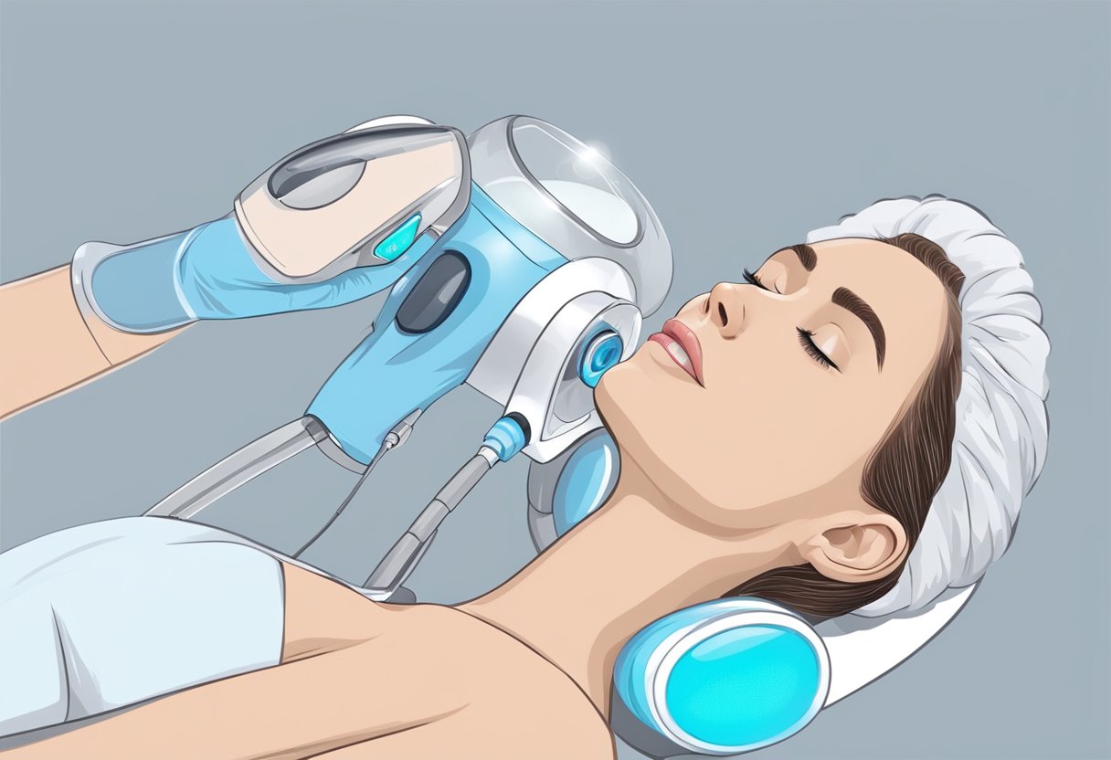 A hydrafacial machine gently exfoliates and extracts impurities from the skin, while infusing it with hydrating serums, leaving the skin refreshed and rejuvenated