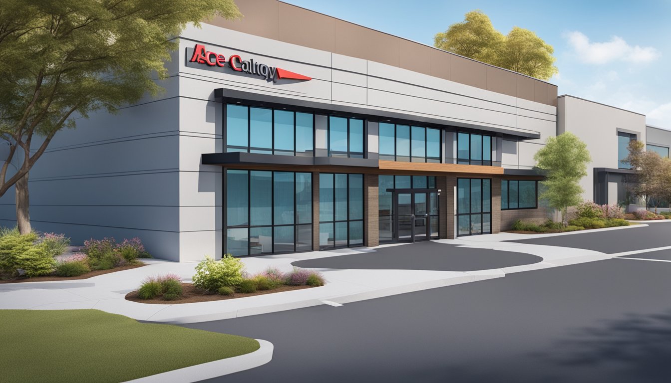 The ACE Cardiology Clinic is easily accessible with a prominent sign and parking lot. The exterior is modern with large windows and a welcoming entrance