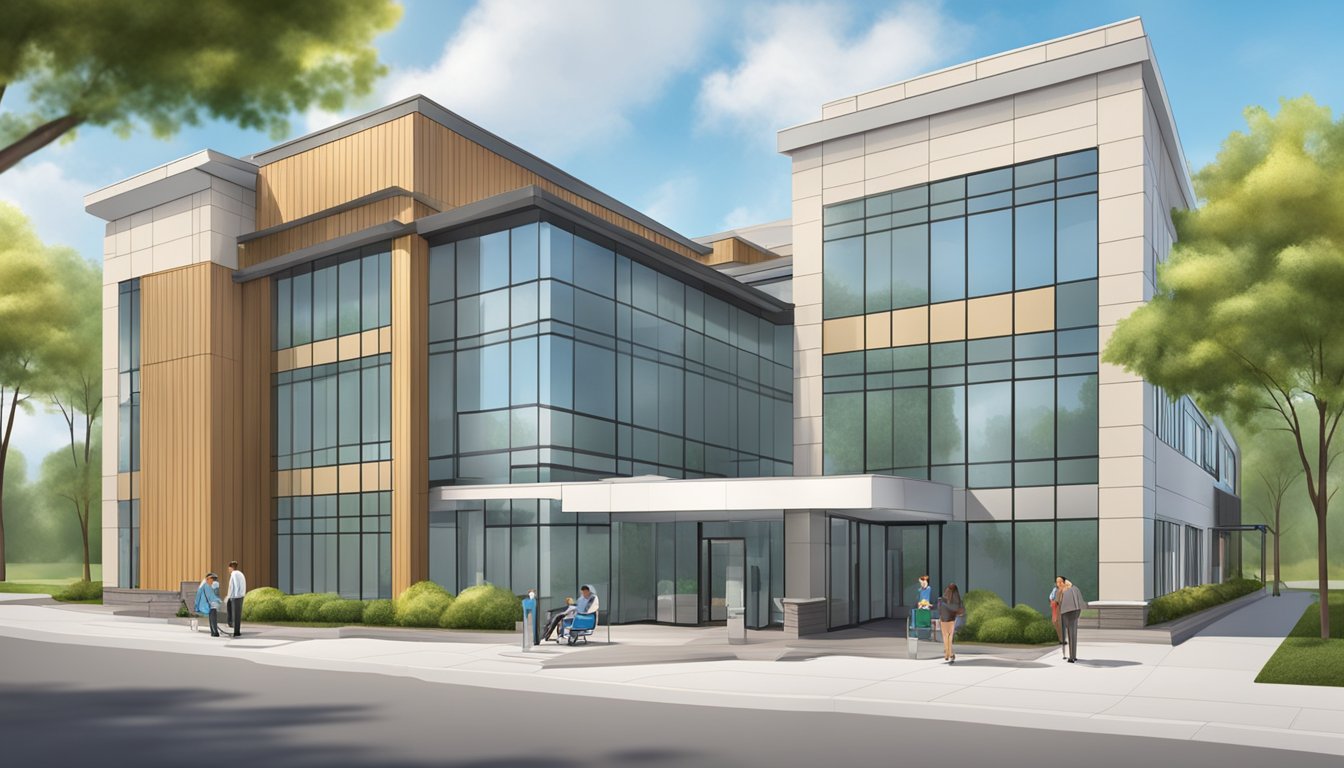 The Healthy Heart Specialist Center is easily accessible with a clear sign and wheelchair ramp. The building is modern and inviting, with large windows and a spacious entrance