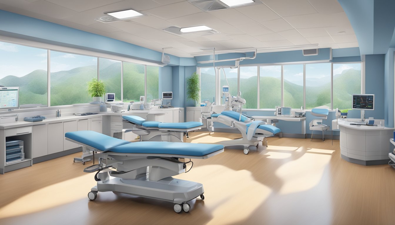 The modern cardiology clinic features state-of-the-art equipment, comfortable waiting areas, and a team of dedicated medical professionals providing expert care