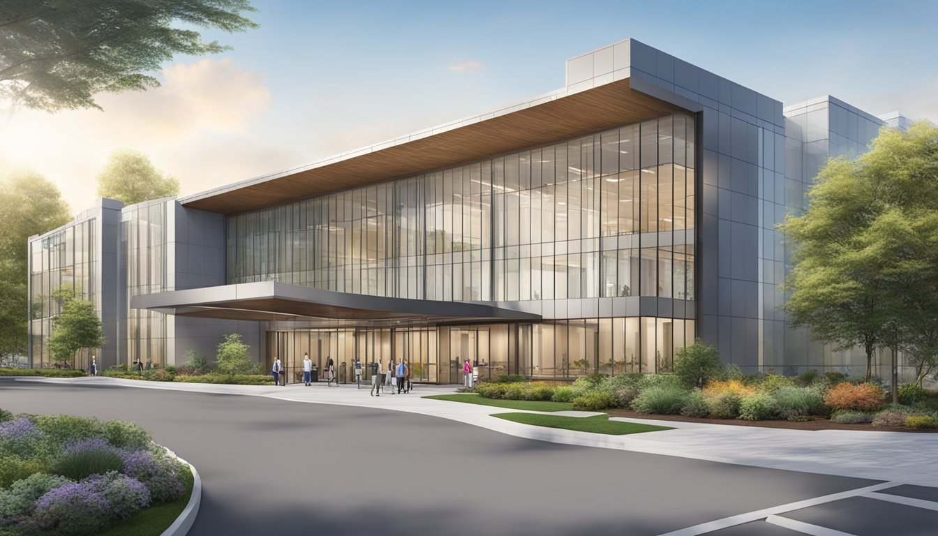 The Jireh Heart Centre is easily accessible with a spacious parking lot and a ramp leading to the entrance. The modern building is surrounded by well-maintained landscaping, creating a welcoming and professional atmosphere