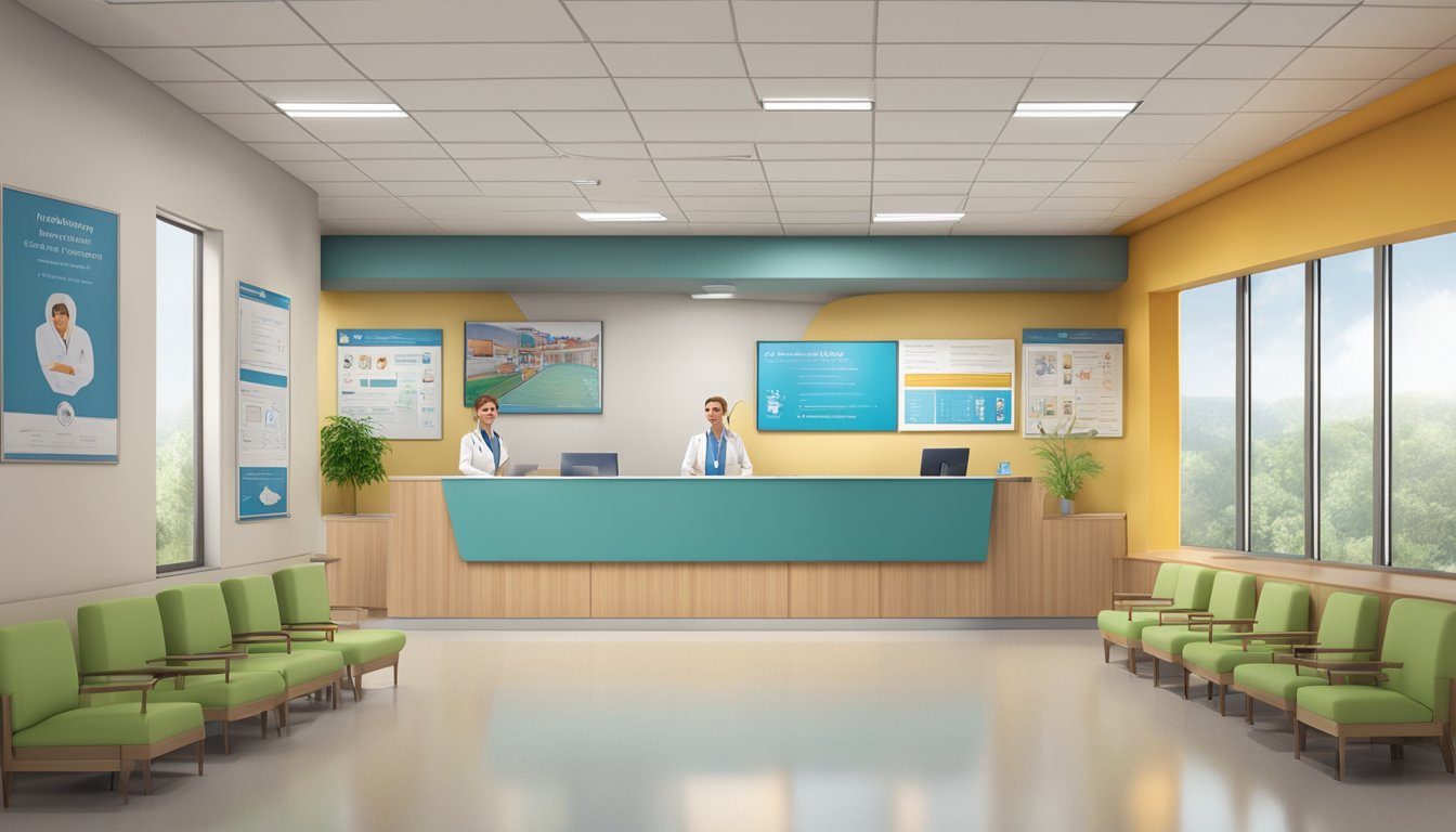 The Cardiology Clinic is a modern, spacious facility with state-of-the-art medical equipment and comfortable waiting areas. The reception desk is staffed by friendly and professional employees, and the walls are adorned with educational posters on heart health