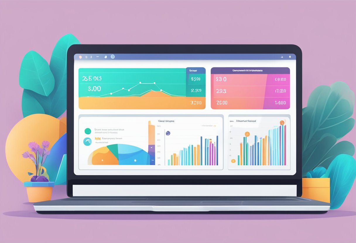 A laptop displaying a pricing chart for 25-minute live online personal training sessions, with different subscription models and payment options
