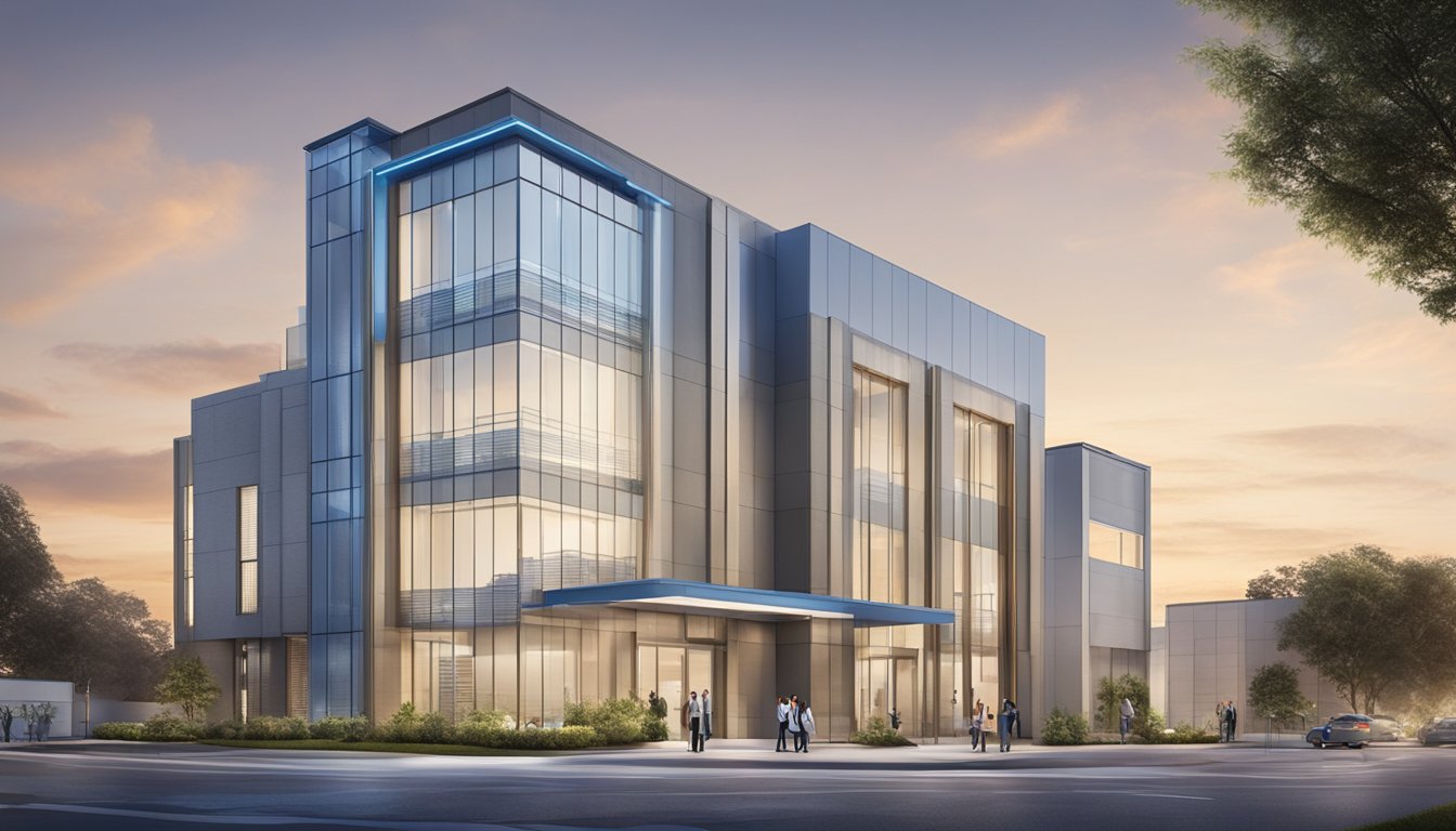 The exterior of ESC Cardiovascular & Medicine Clinic, with a prominent sign and modern architecture, exudes a professional and welcoming atmosphere