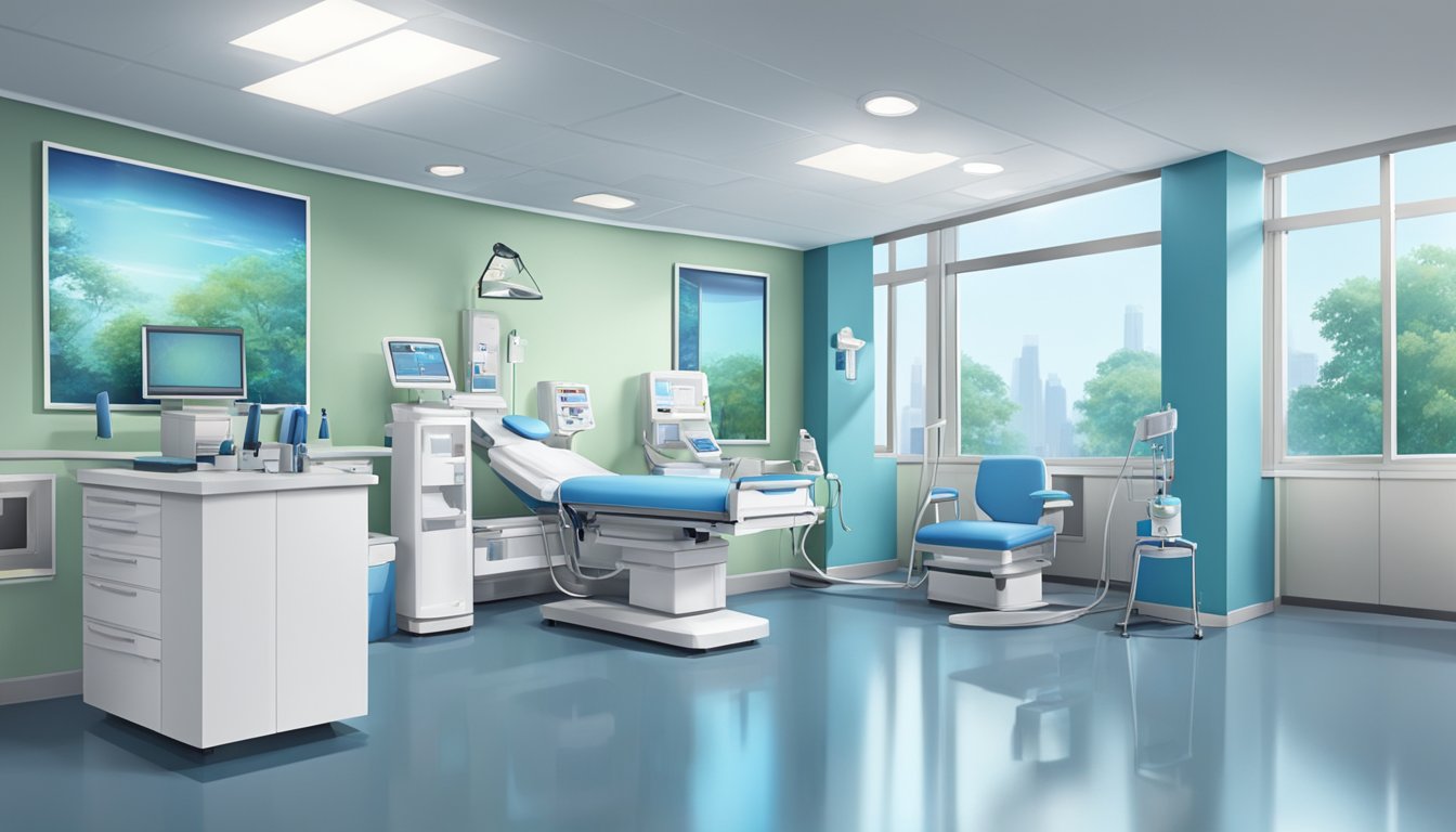 The modern cardiology clinic features state-of-the-art equipment and comfortable waiting areas. A team of medical professionals provides comprehensive heart care services