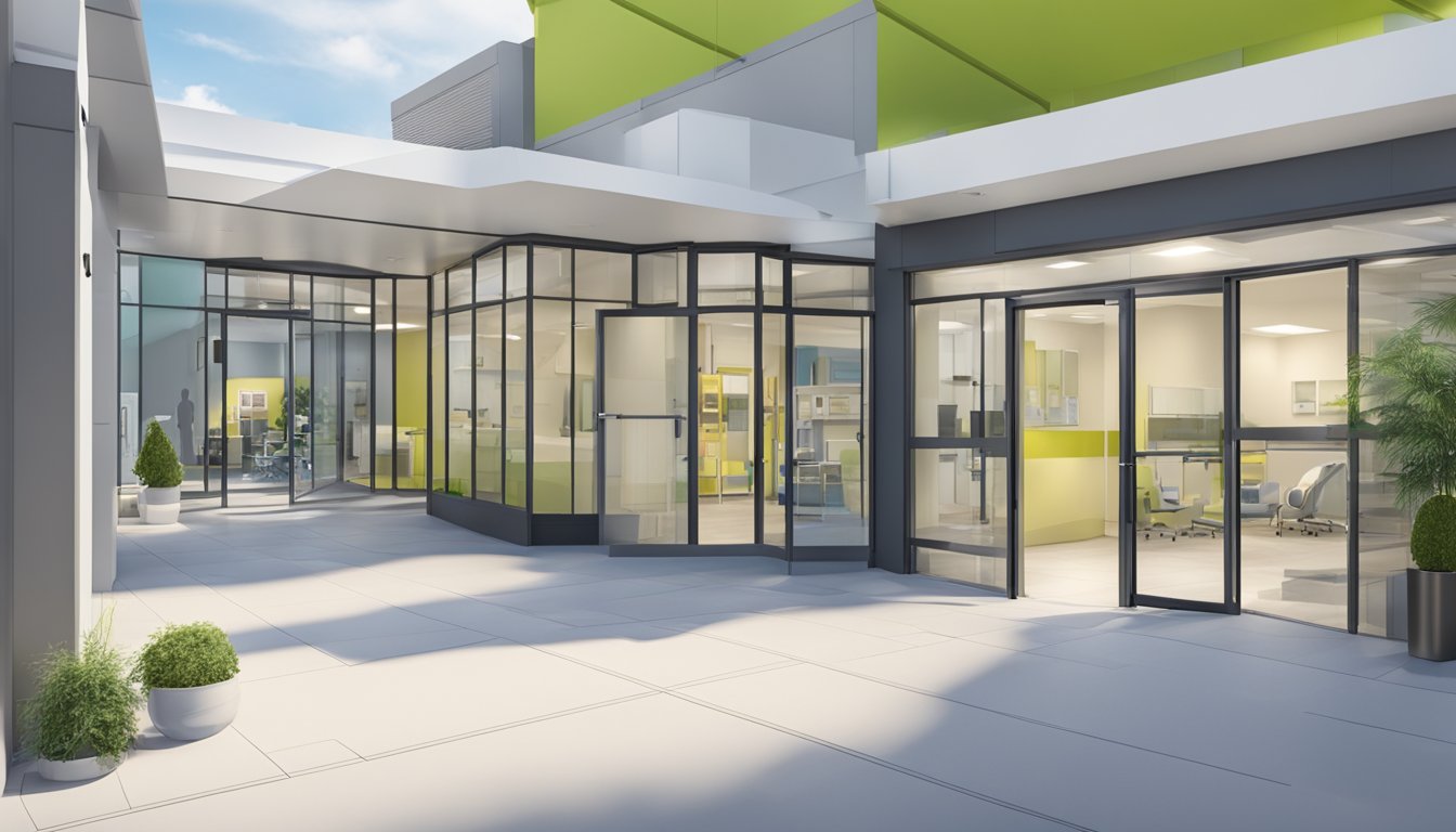 The Lifeline Heart Centre is a modern, spacious clinic with wide doorways and ramps for easy accessibility. The exterior features clear signage and ample parking spaces