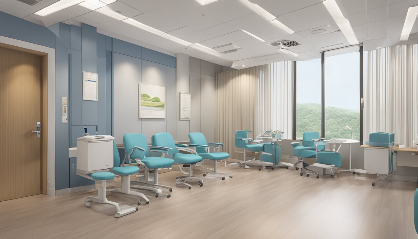 A modern, spacious cardiology clinic located in Raffles Specialist Centre with easy accessibility for patients