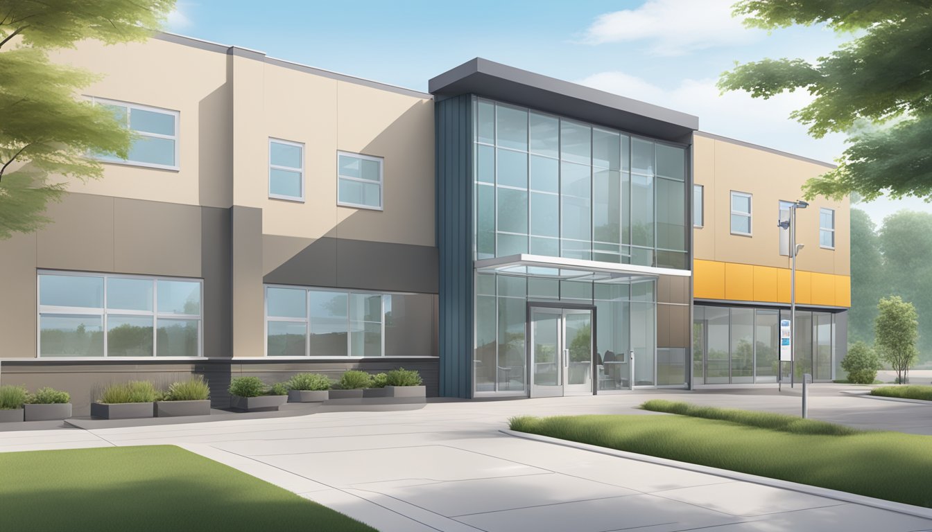 A modern, spacious clinic with wheelchair-accessible entrance and designated parking. Clear signage and well-lit pathways for easy navigation