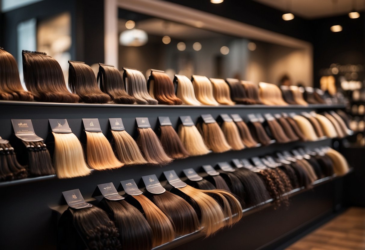 A variety of hair extension materials are displayed, showcasing the benefits of using a hair volumizer over other options