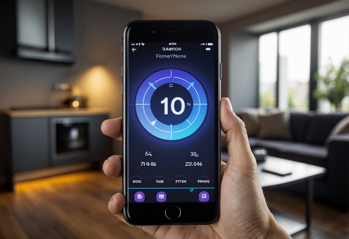 The smart home system activates, adjusting temperature and lighting based on the Matter Protocol. Devices communicate seamlessly, creating a comfortable environment