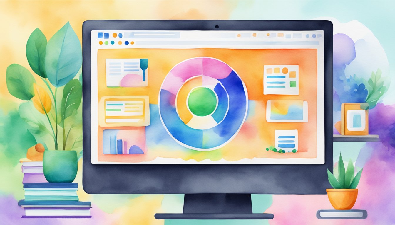 A computer screen displaying Udemy's 10 online courses for creative professionals, with colorful icons and bold text