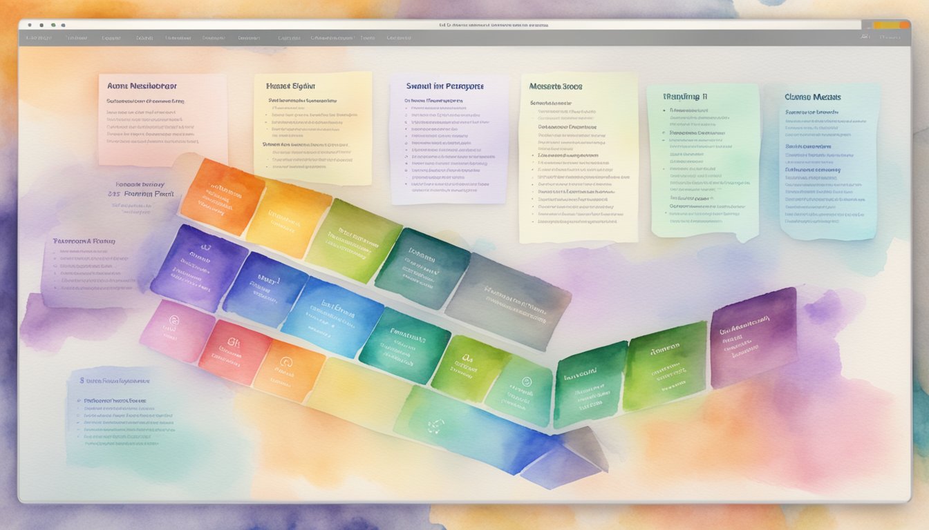 A computer screen displaying a list of 8 online master's programs in psychology, with key curriculum components highlighted