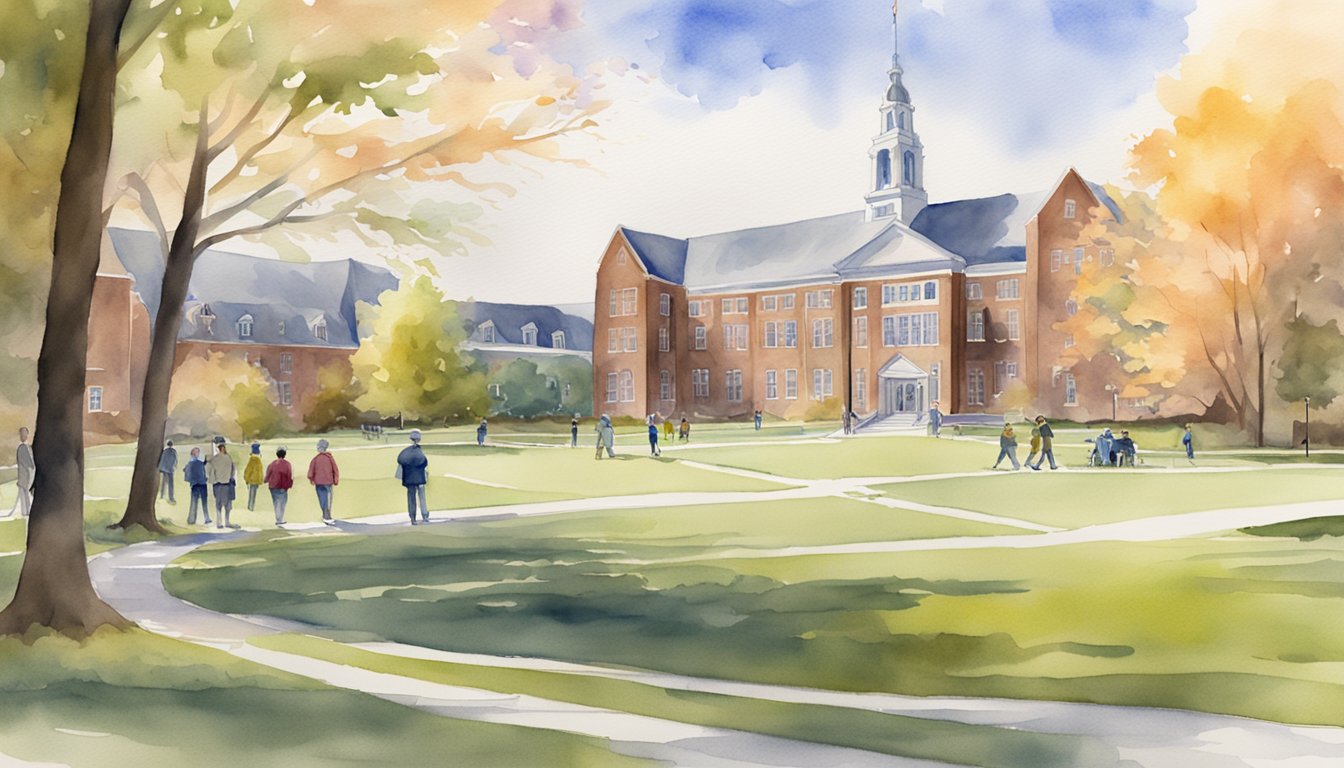 Norwich University's campus with military veterans studying online