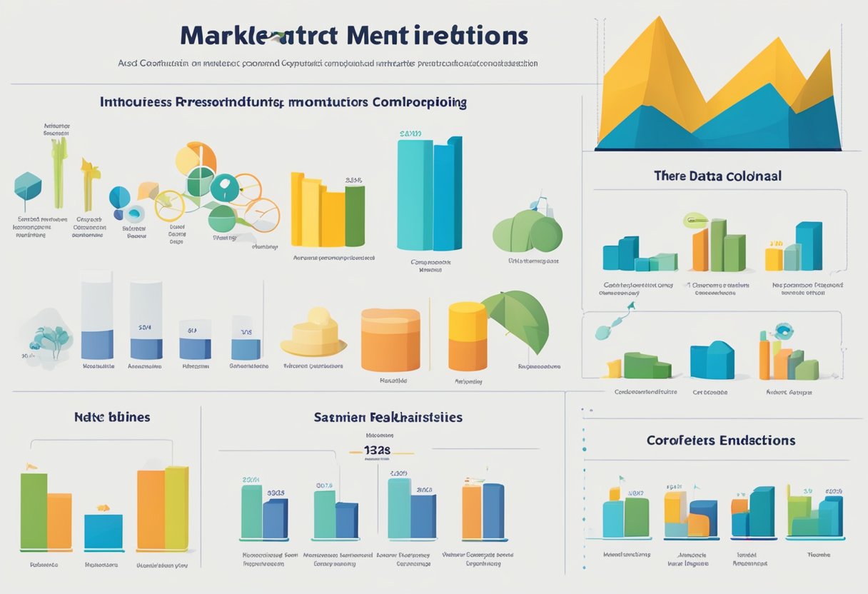 A chart displaying various product mentions and their corresponding industries, with data points and trend lines indicating market competition