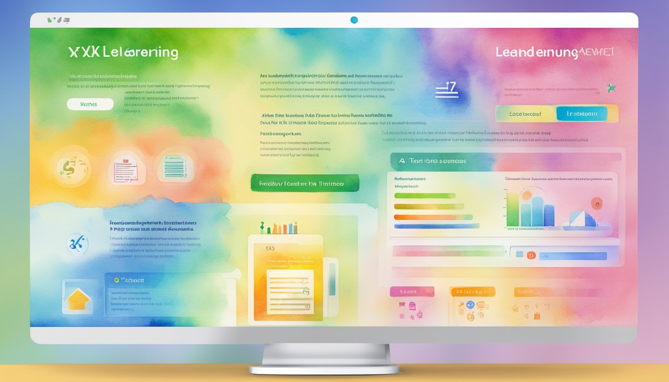 A computer screen displaying IXL Learning website with 7 math tutoring options.</p><p>Bright colors and clear text