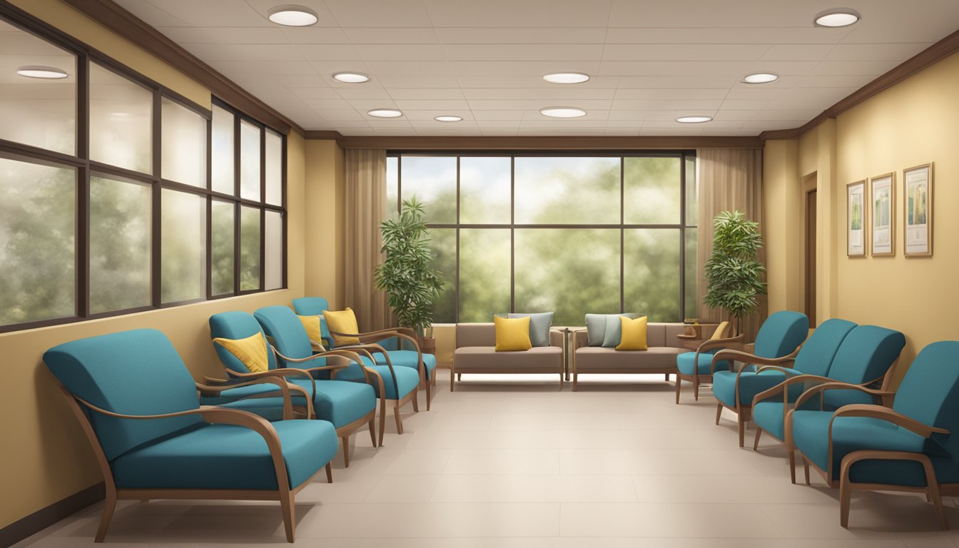 The Nair Cardiac & Medical Centre's cardiology clinic bustles with patients and staff, the waiting area filled with comfortable seating and soothing decor