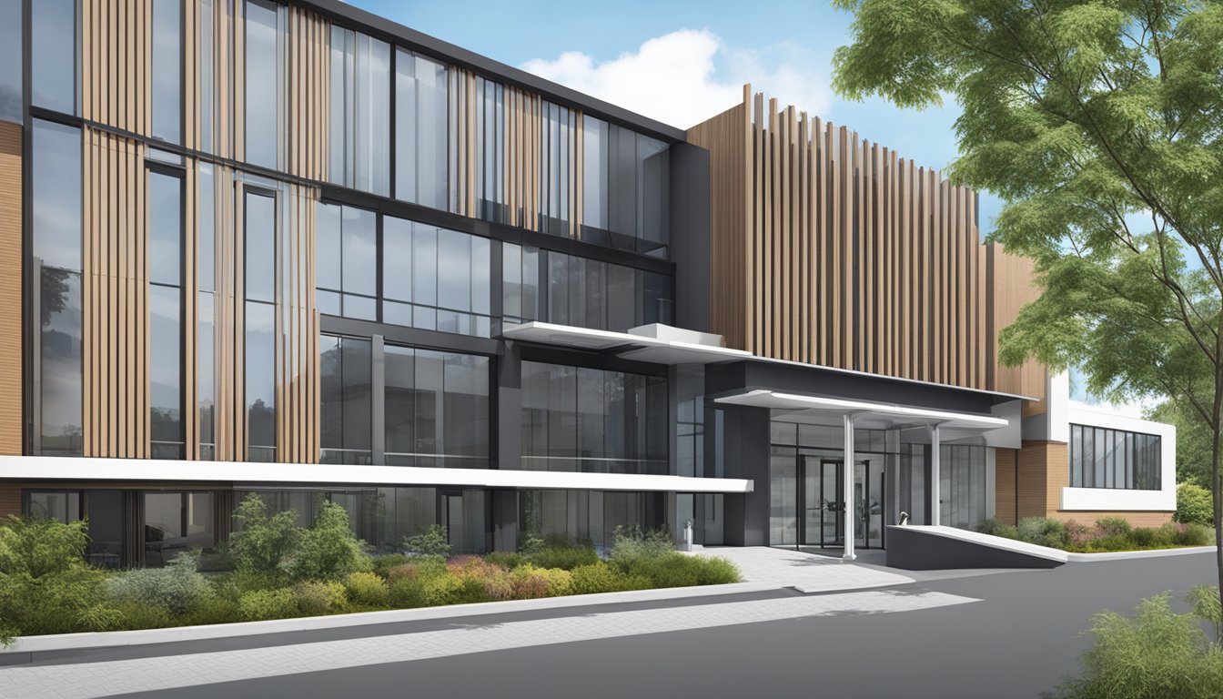 The Nair Cardiac & Medical Centre is easily accessible with a prominent sign and wheelchair ramp. The building is modern and welcoming, with large windows and a spacious entrance