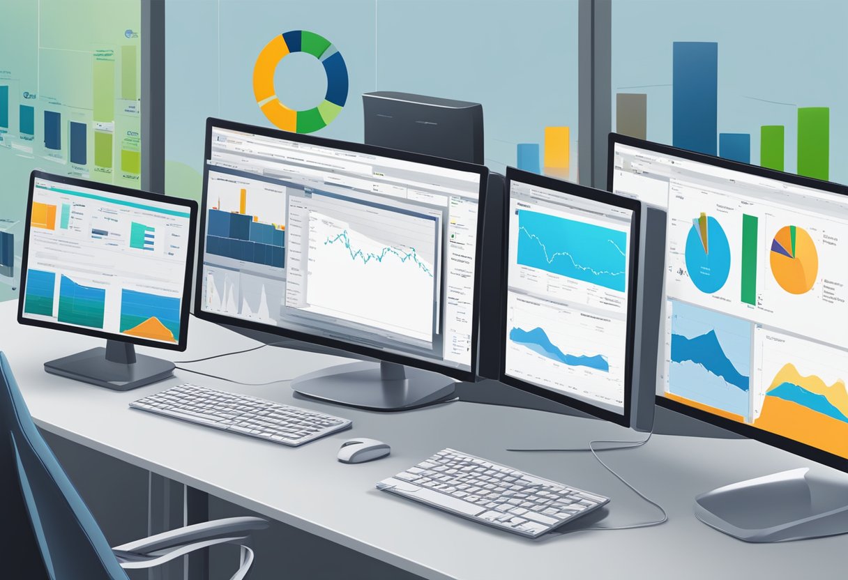 Competitor products mentioned on computer screen in monitoring framework setup