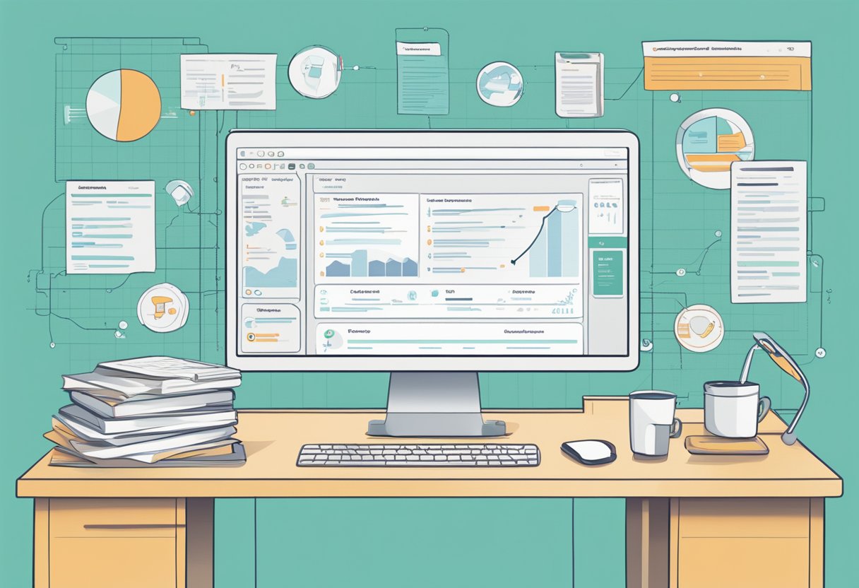 A computer screen displaying tailored product messages for various subreddits, with a chart showing engagement metrics and a brainstorming session in progress