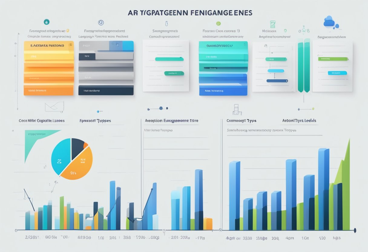 A graph showing engagement levels with different post types and product mentions