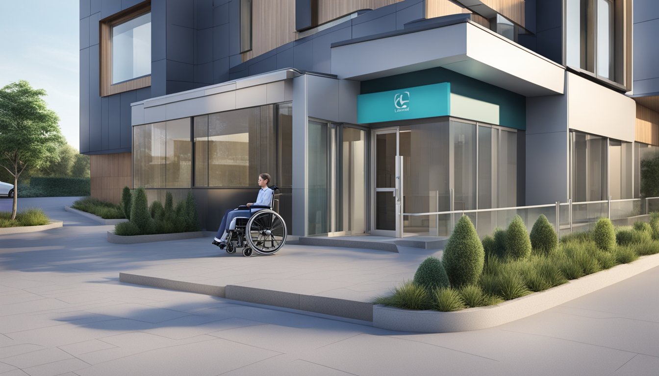 The clinic is located in a modern building with wheelchair access and ample parking. The entrance is clearly marked with the clinic's name and logo