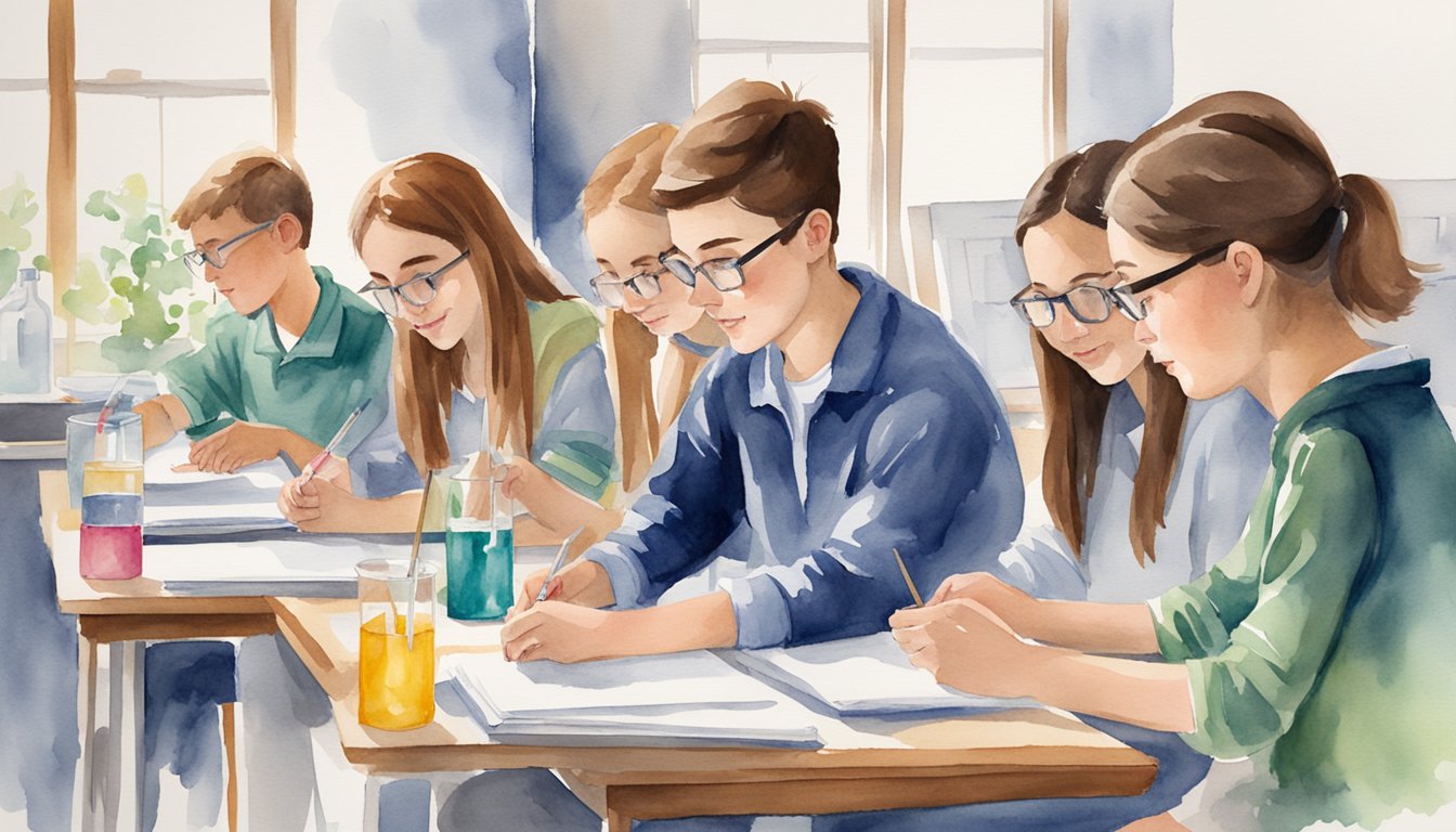 A group of high school students engage in interactive science tutoring sessions, led by knowledgeable tutors.</p><p>Visual aids and hands-on experiments enhance the learning experience