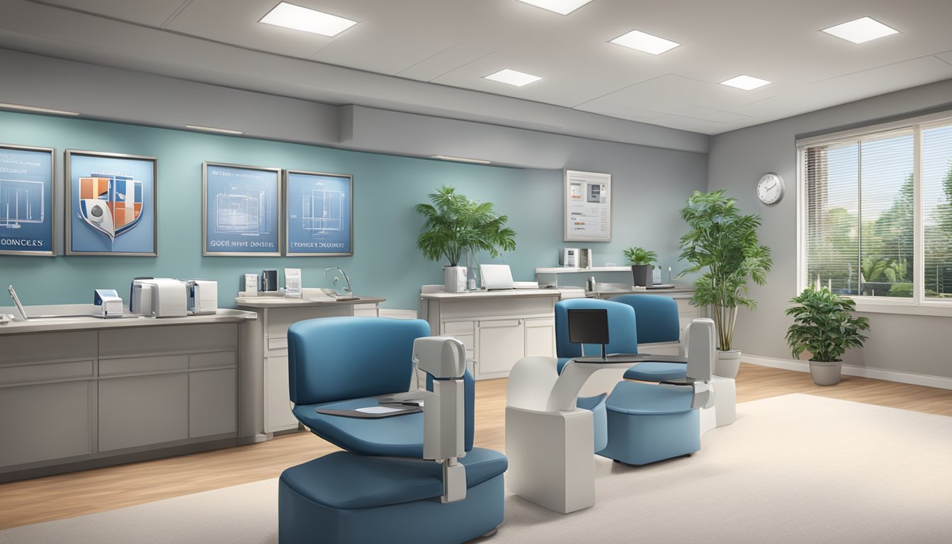 A modern, sleek cardiology clinic with the name "Dr Sheldon Lee - Forte Cardiology Clinic | SG Cardiologist" prominently displayed