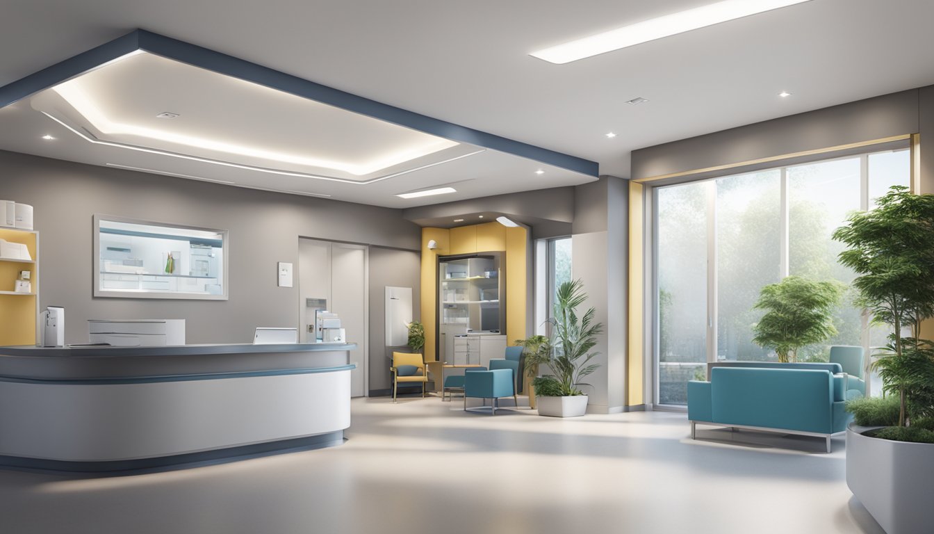 A modern clinic with a sleek logo and signage for "Forte Cardiology Clinic" owned by Dr. Yong Thon Hon