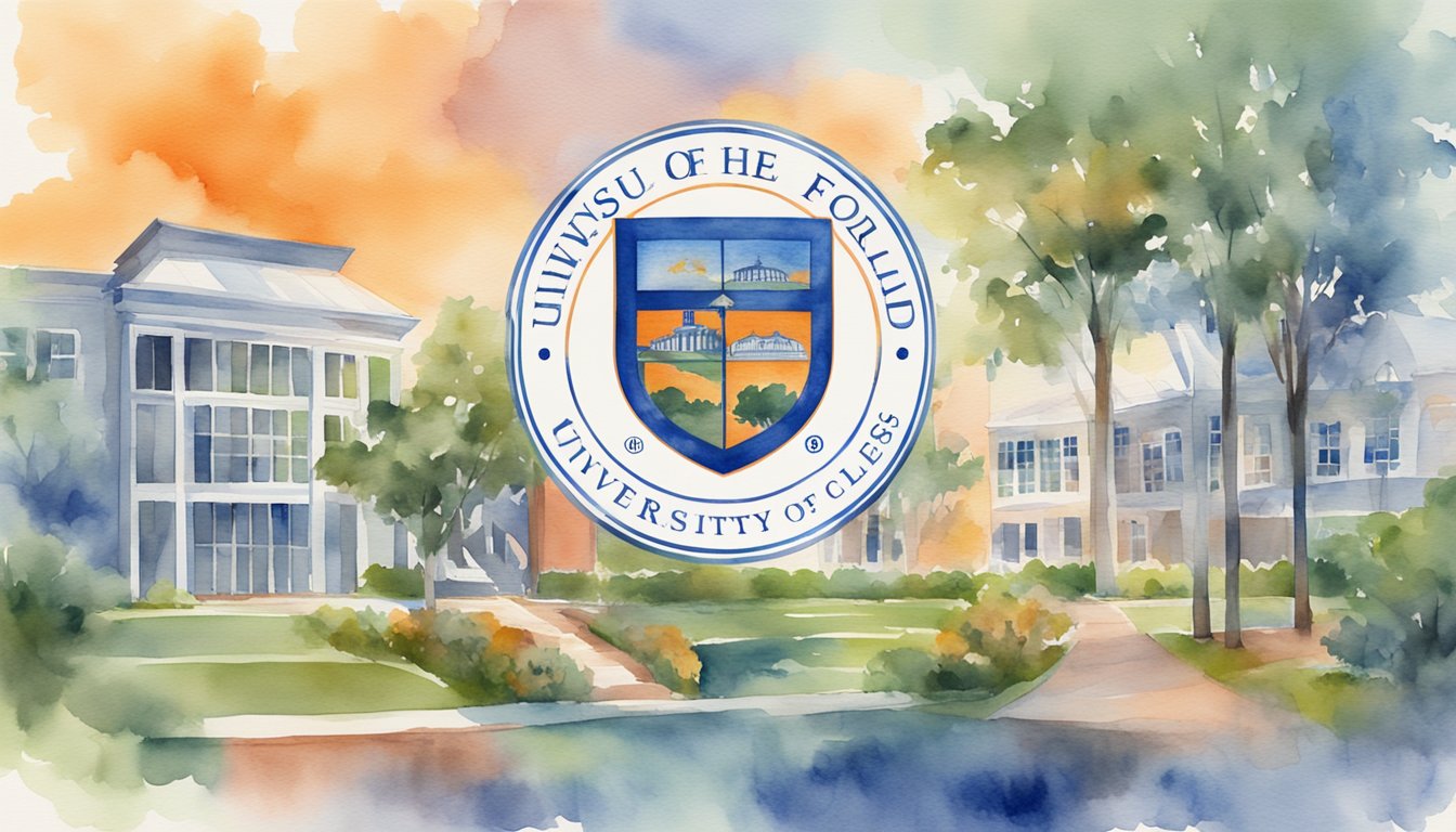 The University of Florida logo displayed alongside the names of 7 online colleges