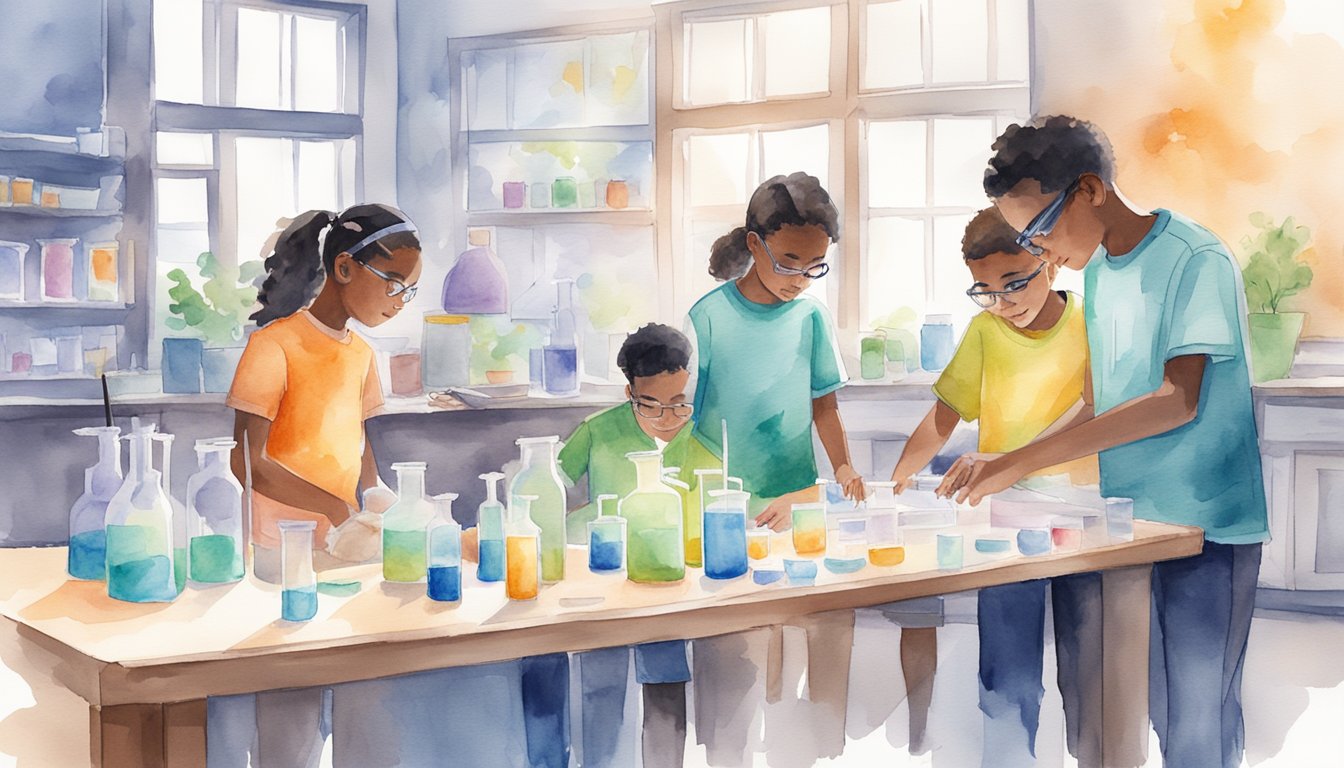 A group of young scientists engage in hands-on experiments at a Physics Discovery Workshop during a STEM camp.</p><p>They explore and learn about various scientific principles in an interactive and engaging environment