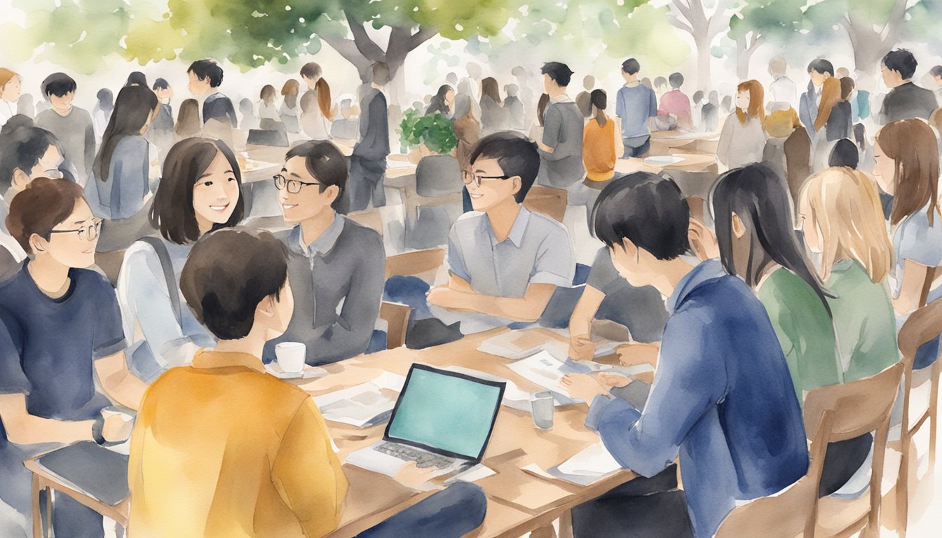 A group of diverse students gather at the University of Tokyo for the Global Friends Event, showcasing study abroad programs in Asia.</p><p>The students are engaged in conversation, exchanging information and experiences