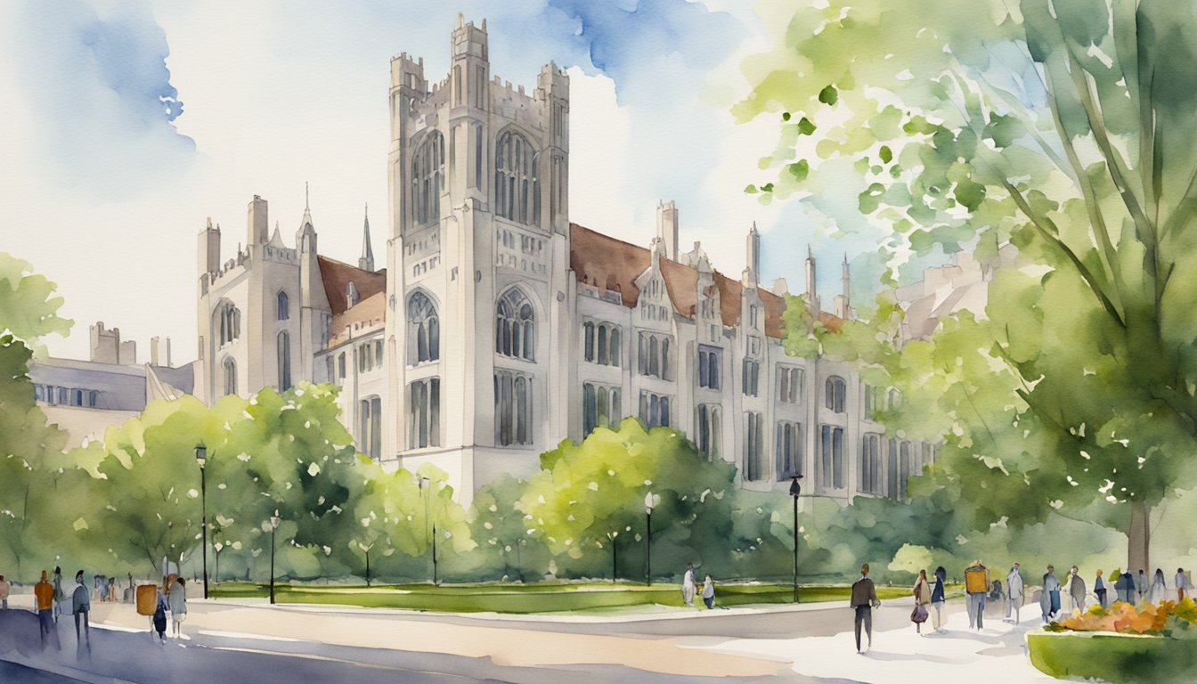 The University of Chicago's online campus features 8 colleges with top graduation rates.</p><p>The campus is modern, with sleek buildings and lush greenery