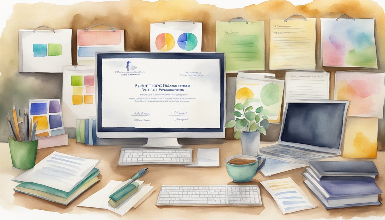 Alison's diploma in project management surrounded by 8 MOOCs for career advancement