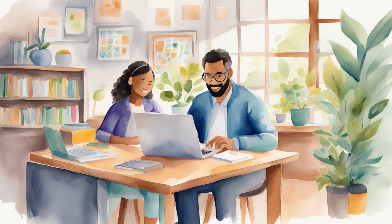 A teacher and a parent are using various communication tools such as emails, phone calls, and messaging apps to stay connected and collaborate on the child's education