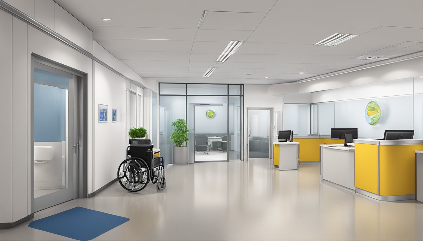 The cardiology clinic is located at NHCS @ SKH, with wheelchair accessible entrances and clear signage for easy navigation