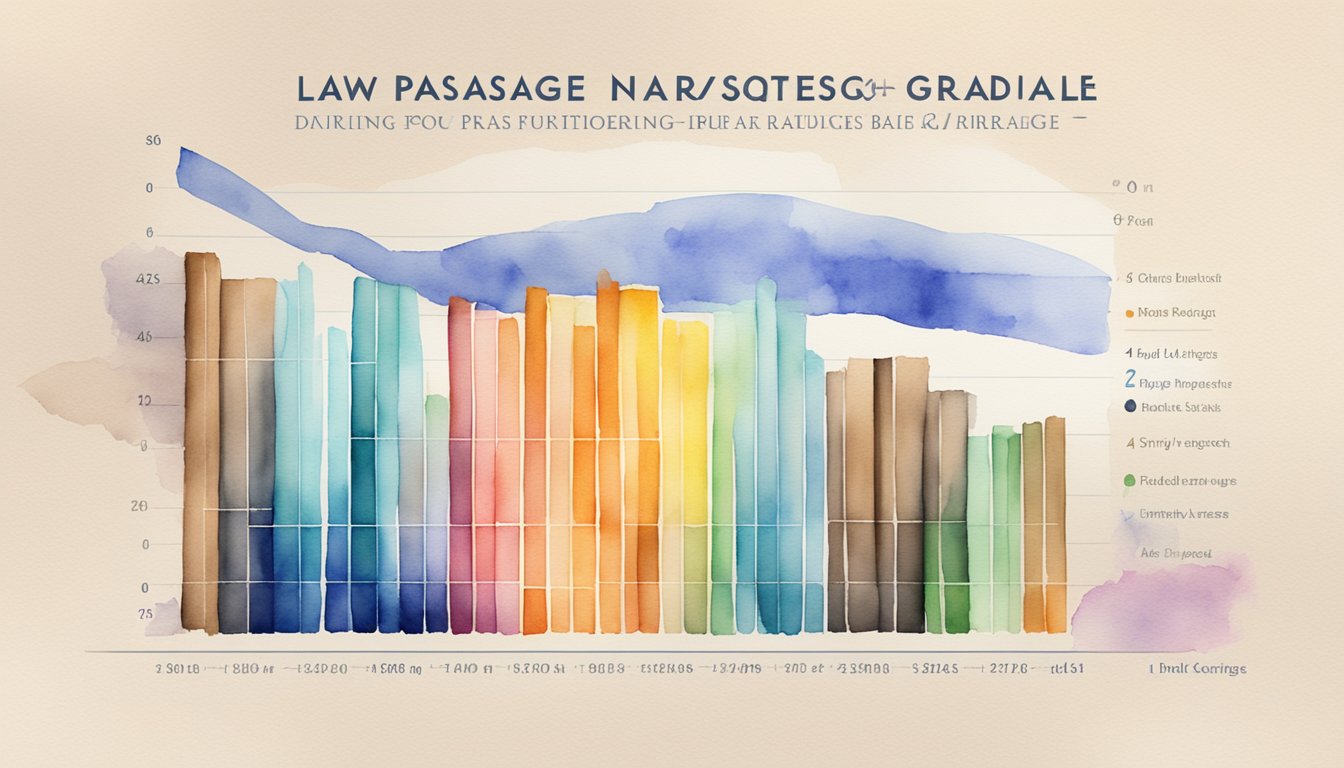 A graph displaying bar passage rates for law school graduates.</p><p>A list of 9 questions to ask during a law school visit