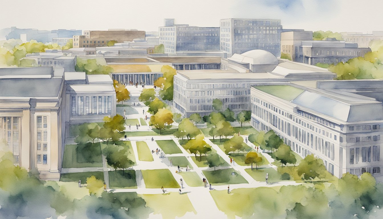 The MIT campus is bustling with students and faculty, surrounded by state-of-the-art buildings and cutting-edge research facilities.</p><p>The atmosphere is alive with innovation and academic excellence