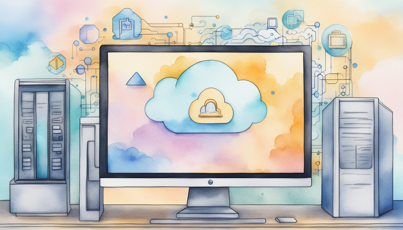 A computer screen displaying "Udacity: Cloud Developer Nanodegree" with cloud computing symbols in the background