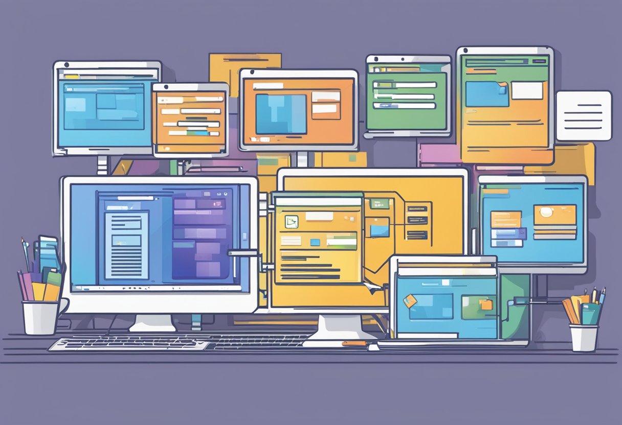 A computer screen displaying data being extracted from multiple websites for online business analysis