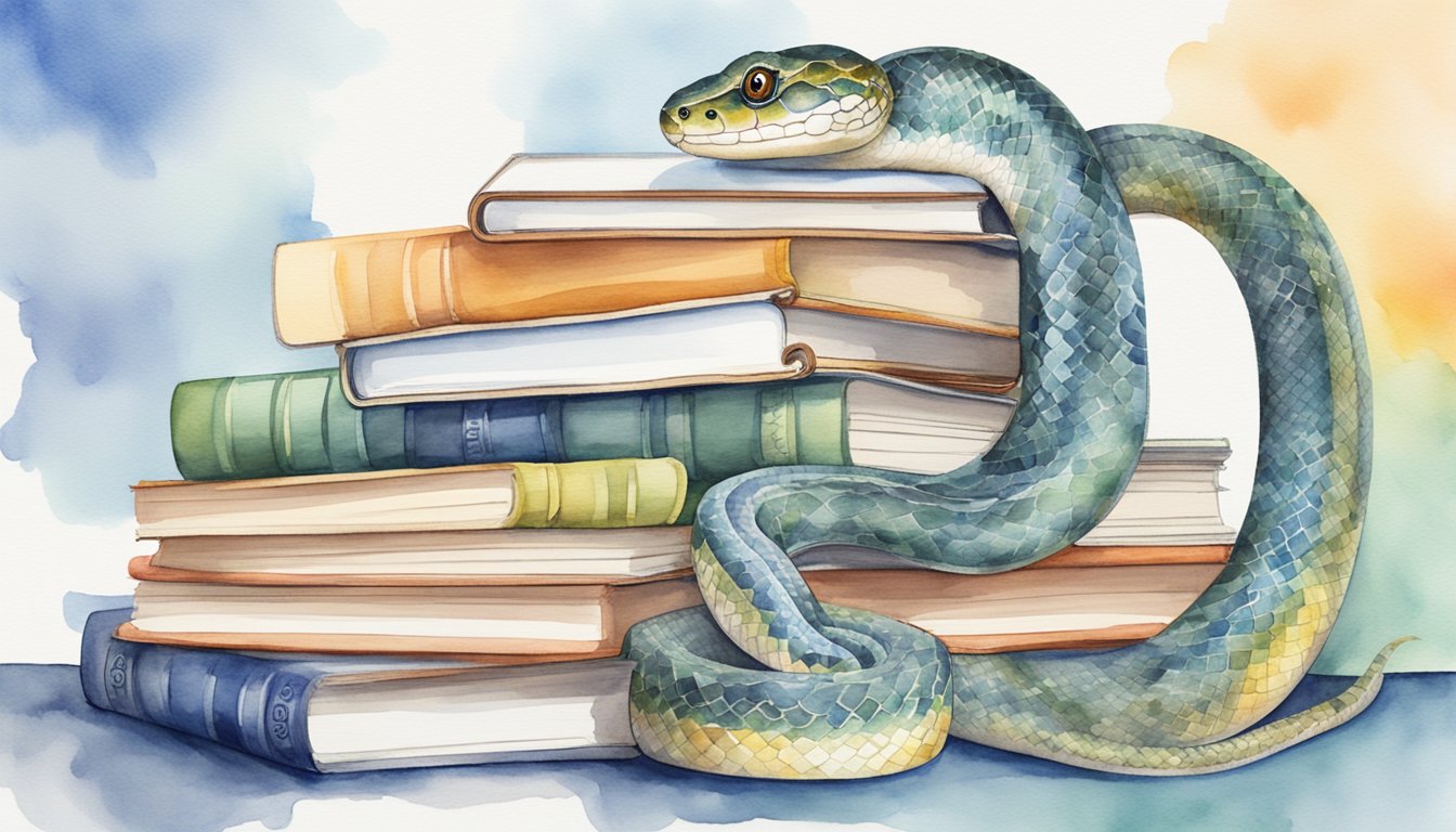 Python book and 12 course titles in a stack with a laptop and notebook