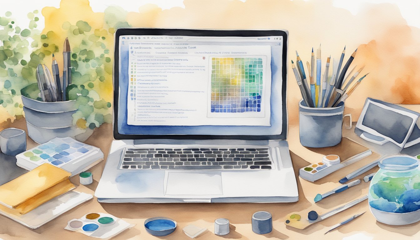 A laptop displaying Coursera's Machine Learning course by Andrew Ng, surrounded by various tools and resources for hands-on experience in machine learning