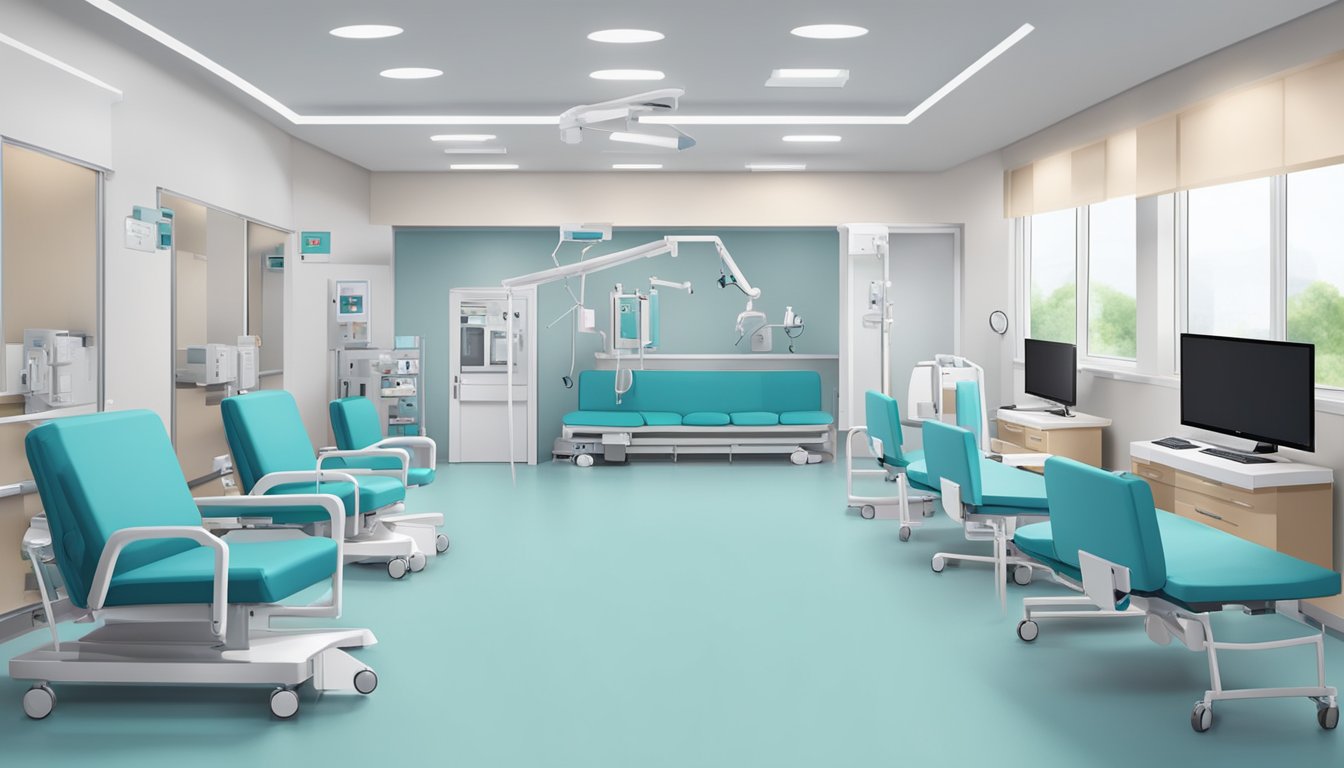 A modern cardiology clinic at CGH with medical equipment and comfortable seating for patients