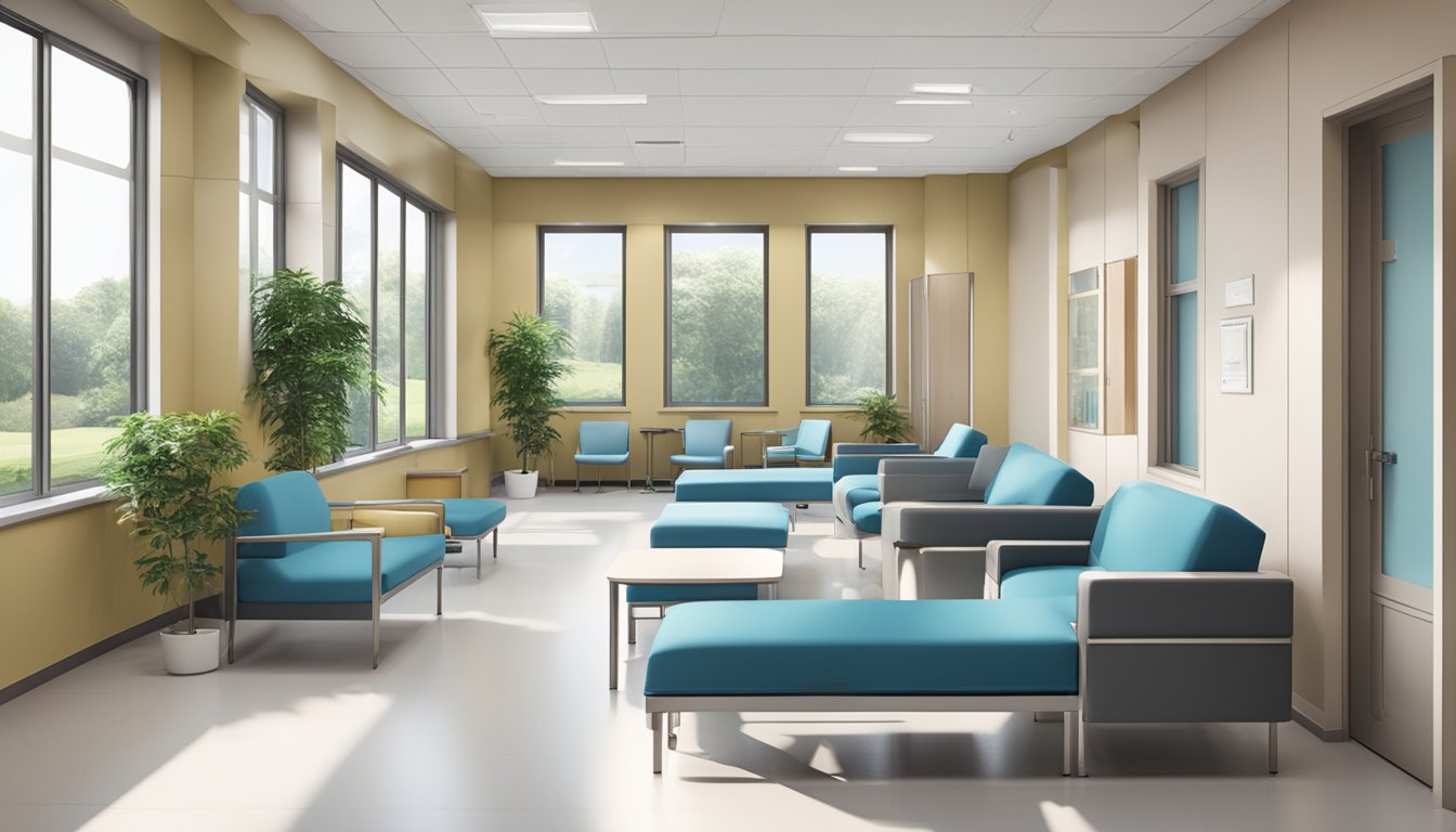 A modern cardiology clinic with state-of-the-art equipment and comfortable waiting area at CGH
