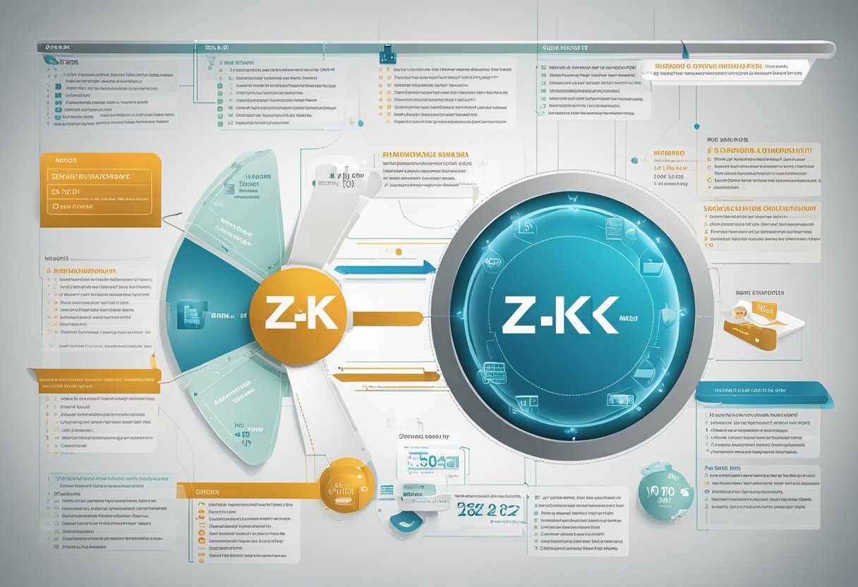 A diagram showing the technical components of a Zk Rollup, including data availability, validity proofs, and the rollup smart contract