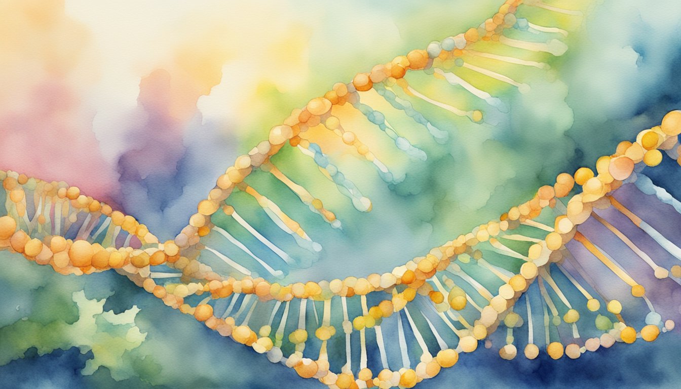 A glowing strand of DNA unwinds, revealing the catalase gene.</p><p>Enzymes bind to the gene, activating its expression