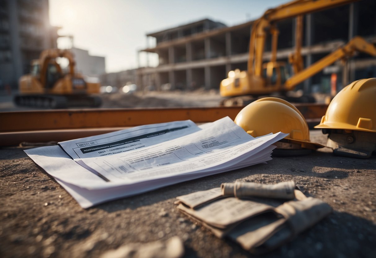 The construction site is closed, with a register and public procurement documents on display