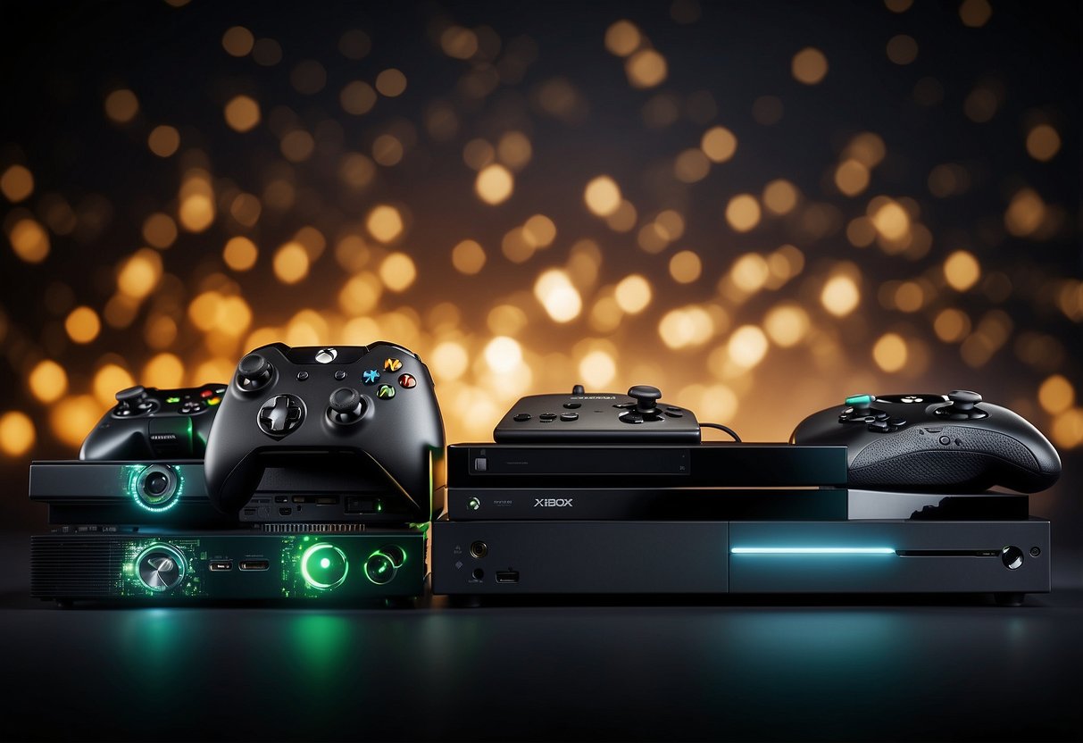 A timeline of Xbox consoles from first to latest, arranged in chronological order