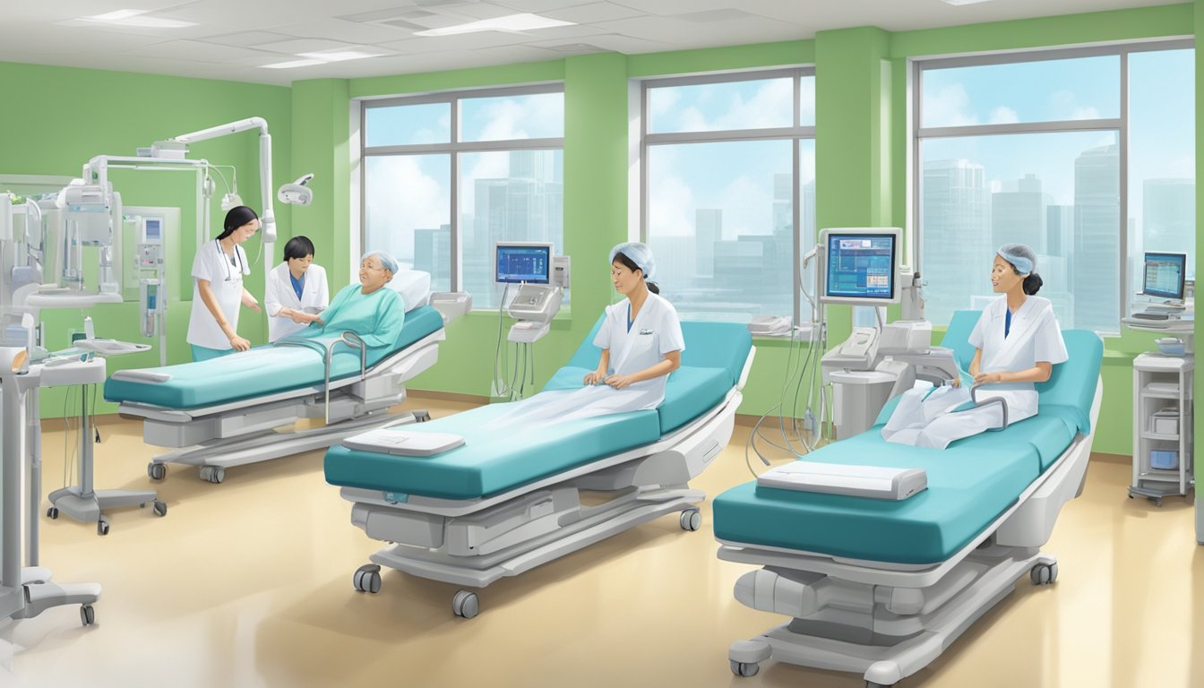 The National University Heart Centre bustles with patients seeking top-notch cardiology care from Dr. Lai Yew Min. State-of-the-art equipment and a calming atmosphere make it the ideal destination for heart health